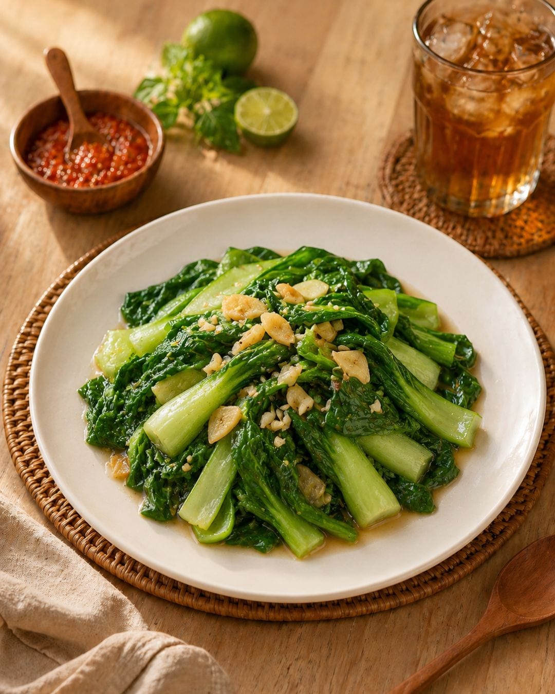Tumis pakcoy bawang putih Kedai Bukit Rhema
