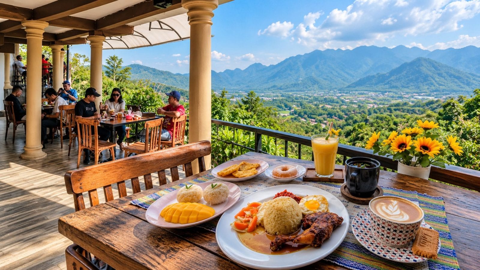 Suasana tempat makan atau sajian kuliner Magelang